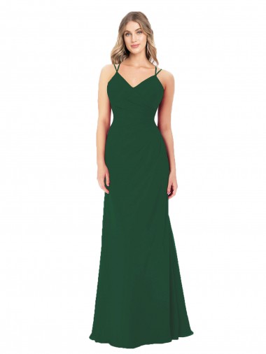 Shop Criss Cross Strappy Chiffon Bridesmaid Dress Perth