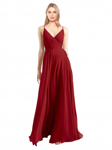 Shop A-Line Spaghetti Straps V-Neckline Chiffon Bridesmaid Dress Open Back Perth
