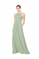High Halter Neck Keyhole Chiffon Bridesmaid Dress Perth