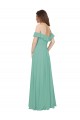 Flounce Sleeves Off the Shoulder Long Chiffon Bridesmaid Dress Perth