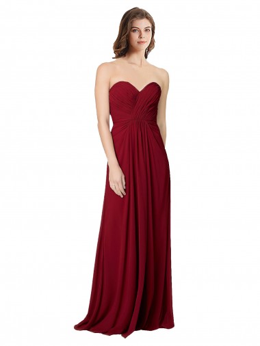 Shop Draped Sweetheart Long Grecian Inspired Chiffon Bridesmaid Dress Perth