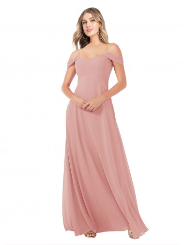 Shop Draped Shoulder Sash Back Chiffon Bridesmaid Dress Perth
