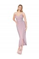 Short Knee Length Chiffon Wrap Bridesmaid Dress / Cocktail Prom Dress with Straps