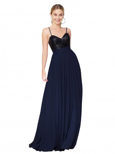 Shop Sweetheart High Neck Sequin Top Long Chiffon Bridesmaid Dress / Prom Dress Perth