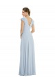 Flutter Sleeve V Keyhole Chiffon Maxi Formal Bridesmaid Dress Perth