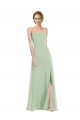 Scoop Neck Tie Strap Maxi Bridesmaid Dress with Front Slit Perth