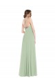 Scoop Neck Tie Strap Maxi Bridesmaid Dress with Front Slit Perth