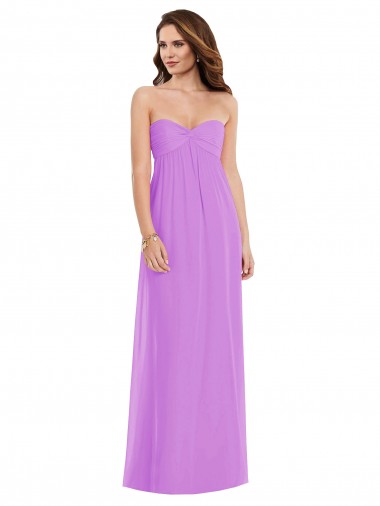 Shop Empire Waist Twist Shirred Strapless Bridesmaid Dress Perth