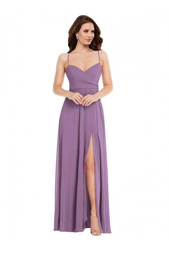 Wrap Bodice Maxi Bridesmaid Dress with Front Slit Perth