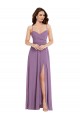 Wrap Bodice Maxi Bridesmaid Dress with Front Slit Perth
