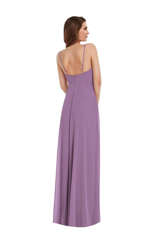 Wrap Bodice Maxi Bridesmaid Dress with Front Slit Perth