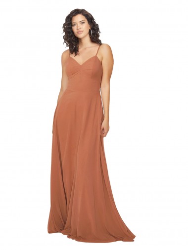 Shop Chiffon Bridesmaid Dress with Tie Back Keyhole Perth