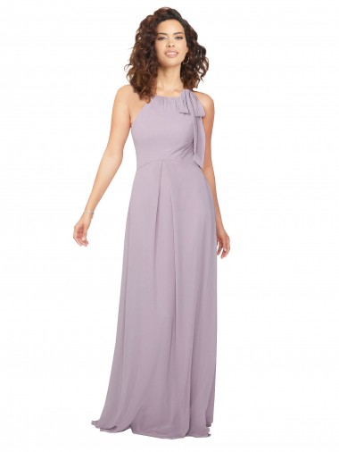 Shop Halter Neck Bridesmaid Dress with Bow Perth