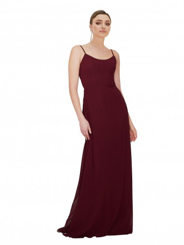 Shop Scoop Neck Tied Keyhole Back Chiffon Bridesmaid Dress Perth