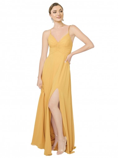 Shop Ruched Chiffon Bridesmaid Dress with Tie Back Detail Perth
