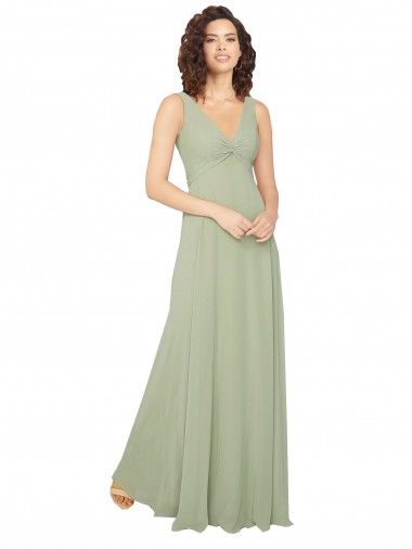 Shop Knotted Bodice Chiffon Bridesmaid Dress Perth