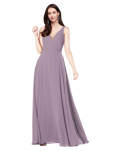 Shop Long Chiffon Formal Bridesmaid Dress with Open Back Perth