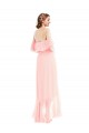 Off the Shoulder Ruffled High Low Maxi Bridesmaid Dress Perth