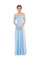 Off the Shoulder Draped Neckline Maxi Formal Bridesmaid Dress Perth