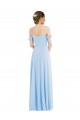 Off the Shoulder Draped Neckline Maxi Formal Bridesmaid Dress Perth