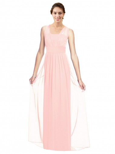 Shop V-Neck Full Length Chiffon Bridesmaid Dress Perth