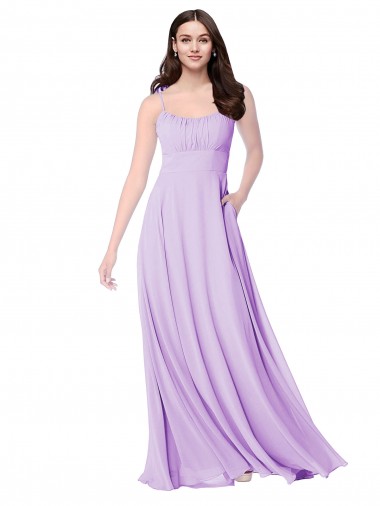 Shop Chiffon A-Line Chiffon Bridesmaids Dress with Ruched Bodice Perth
