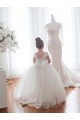 Ivory Ball Gown Chapel Train Sleeveless Flower Girl Dress Perth