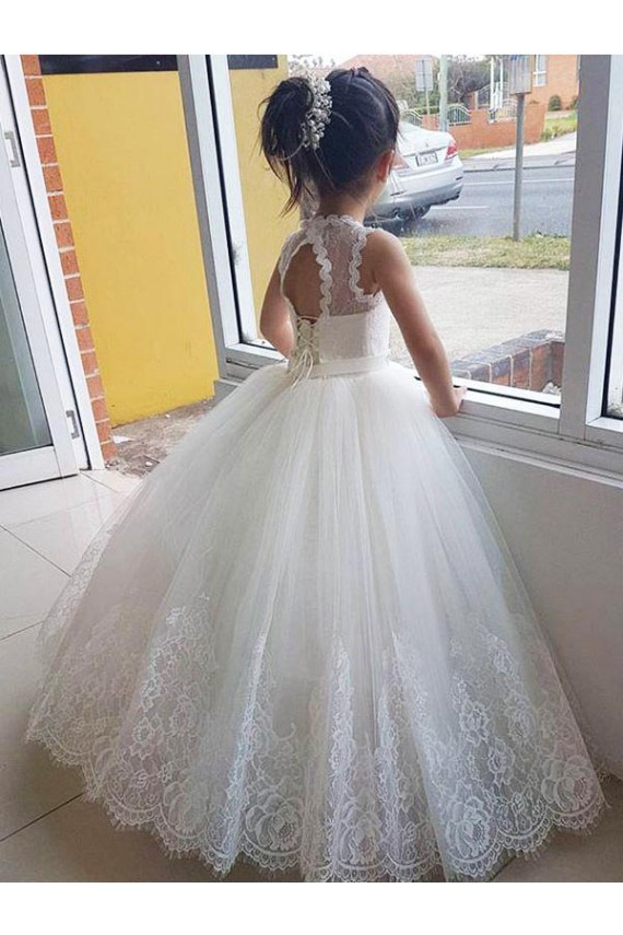 Ivory Ball Gown Floor Length Flower Girl Dress Perth