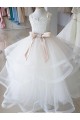 Ivory Ball Gown High Neck Floor Length Flower Girl Dress Perth