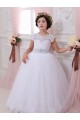 Ivory Ball Gown Sweetheart Chapel Train Cap Sleeve Flower Girl Dress Perth