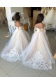 Ivory Ball Gown Sweetheart Chapel Train Long Sleeve Flower Girl Dress Perth