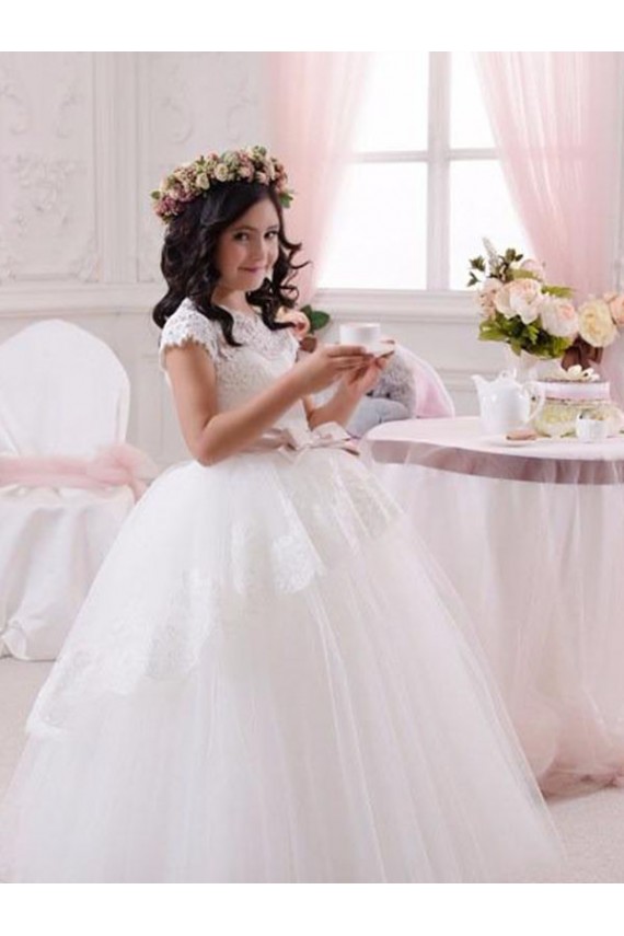 Ivory Ball Gown Sweetheart Floor Length Sleeveless Flower Girl Dress Perth