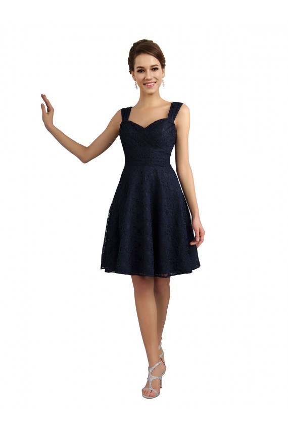 Lace Bridesmaid Dress / Cocktail Dress with Sweetheart Neckline and Button Back Detail