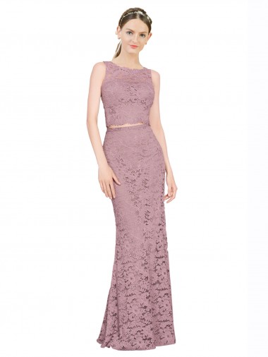 Shop Sleeveless Crop Top High Neck Mermaid Lace Bridesmaid Dress / Prom Dress Perth