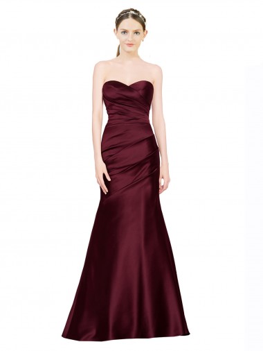Shop Mermaid Sweetheart Soft Formal Satin Bridesmaid Dress / Prom Dress with Pleats Perth