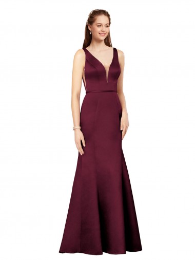 Shop Sexy Formal Satin Bridesmaid Dress / Prom Dress with Side Cutouts Perth