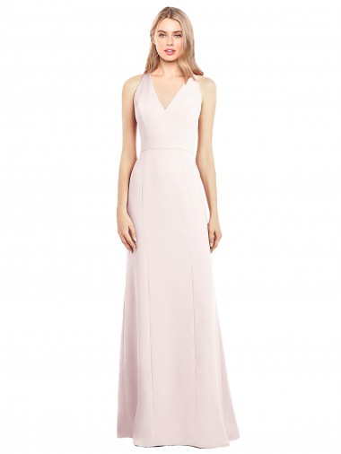 Shop V-Neck Keyhole Back Crepe Trumpet Bridesmaid Dress / Prom Dress Perth