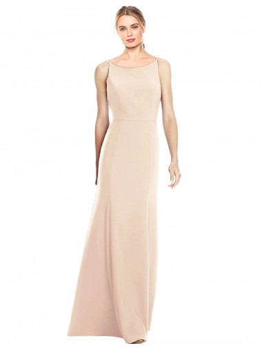 Shop V-Spaghetti Strap Open Back Bateau Neck Trumpet Bridesmaid Dress / Prom Dress Perth
