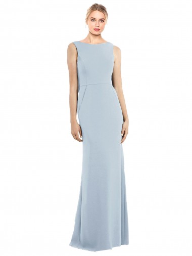 Shop Draped Backless Crepe Bridesmaid Dress / Prom Dress with Pockets Perth