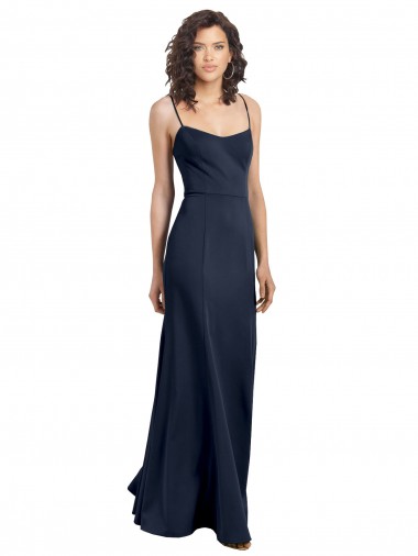 Shop Fit and Flare Scoop Neck Long Sleeveless Stretch Formal Crepe Bridesmaid Dress / Prom Dress Perth