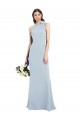 Halter Bow Neck Open Back Soft Full Length Trumpet Bridesmaid Dress / Prom Dress