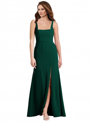 Shop Square Neck Trumpet Maxi Bridesmaid Dress / Prom Dress with Front Slit Perth