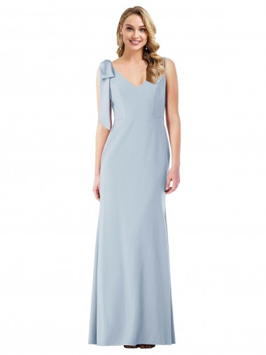 Shop V-Back Bow Shoulder Trumpet Bridesmaid Dress / Prom Dress Perth