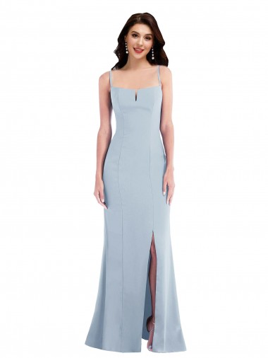 Shop Flattering Trumpet Maxi Formal Crepe Bridesmaid Dress / Prom Dress with Front Slit Perth