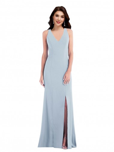 Shop Criss Cross Cutout Back Maxi Bridesmaid Dress / Prom Dress with Front Slit Perth