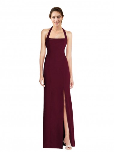 Shop Tie Halter Open Back Trumpet Bridesmaid Dress / Prom Dress Perth