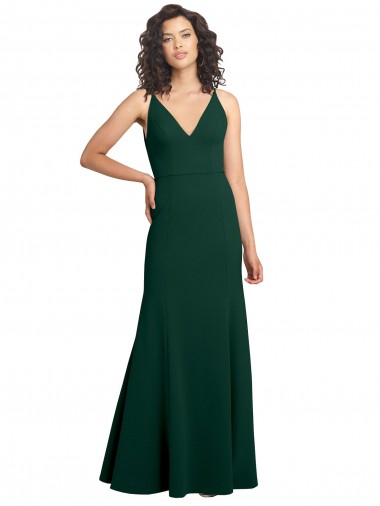 Shop Form Fitting Stretch Formal Crepe A-Line Bridesmaid Dress / Prom Dress Perth