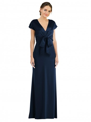 Shop Soft Bow Blouson Bodice Trumpet Formal Crepe Bridesmaid Dress / Prom Dress Perth