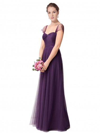 Shop Full Length Long Tulle Bridesmaid Dress with Sweetheart Neckline Perth