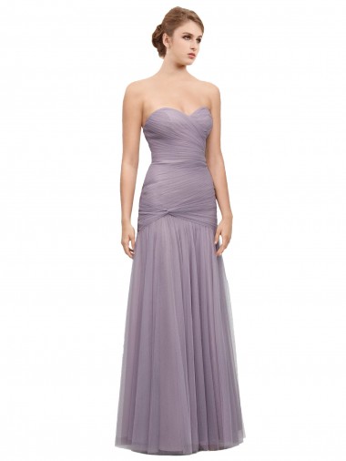 Shop Draped Long Mermaid Sweetheart Tulle Bridesmaid Dress Perth